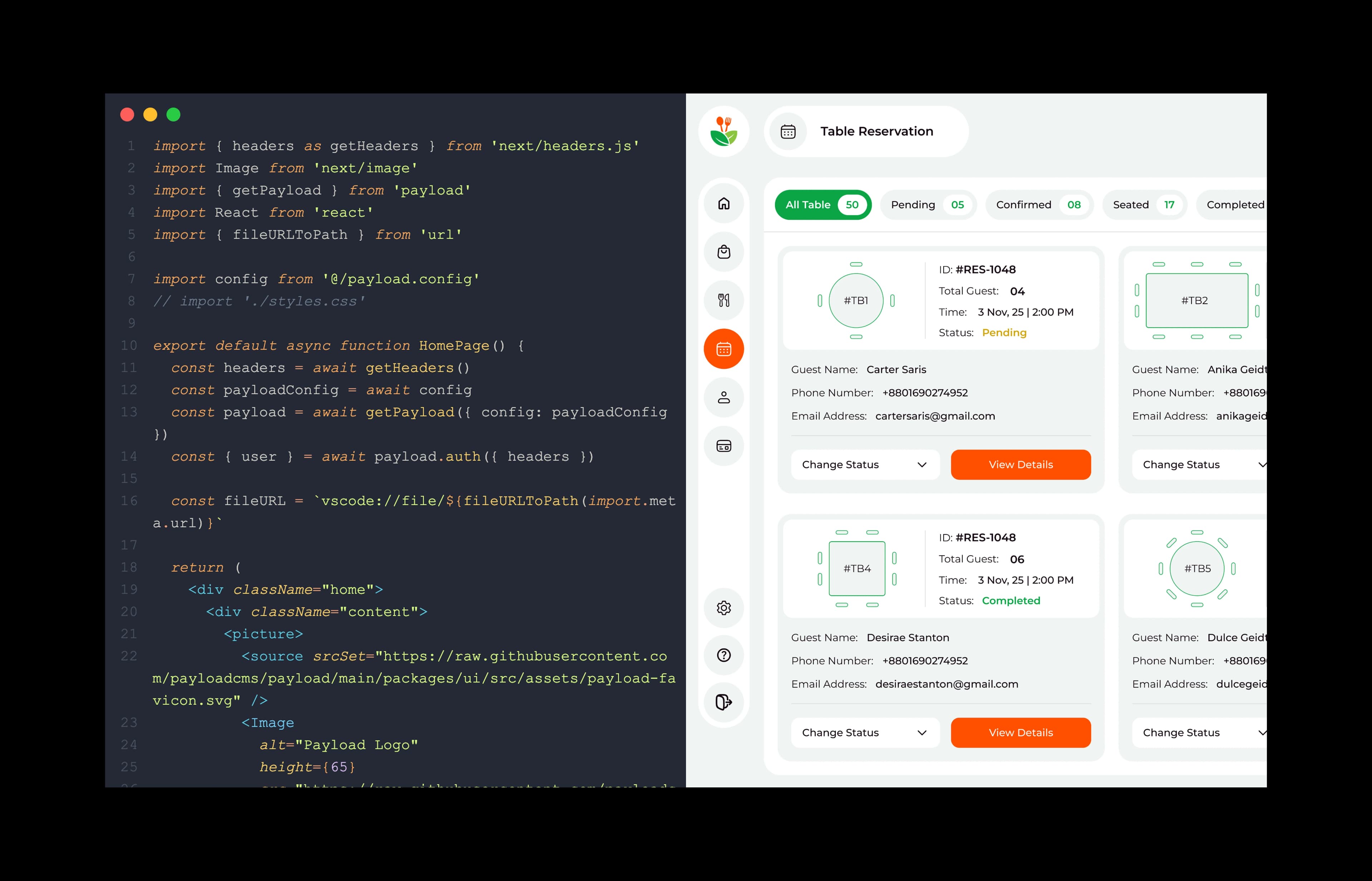 Full-stack development architecture
